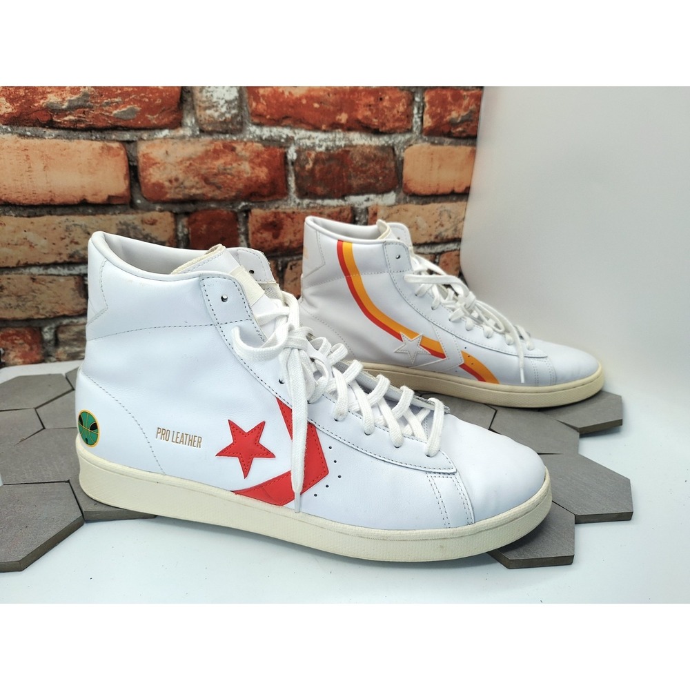 Converse Pro Leather Hi Roswell Rayguns White Red Men Sz 13 Sneakers Rare